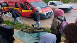 منزل تميم: سقوط تلاميذ من حافلة نقل مدرسي بعد تهشّم بلورها‎